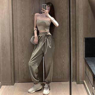 Cargo Pants / Cropped Camisole Top