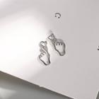 Hand Gesture Ear Stud 1 Pair - Silver - One Size