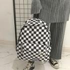 Check Canvas Backpack Check - Black & White - One Size