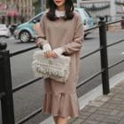 Lace Panel Pullover Dress