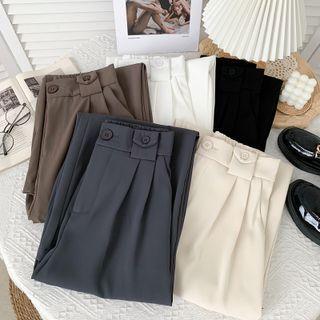 Details High-waist Wide-leg Dress Pants In 5 Colors