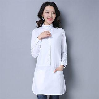 Frill Trim Long Shirt