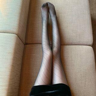 Dotted Tights Black - One Size