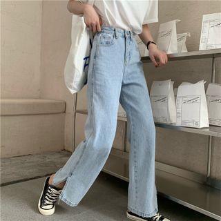 Side-slit Denim Pants