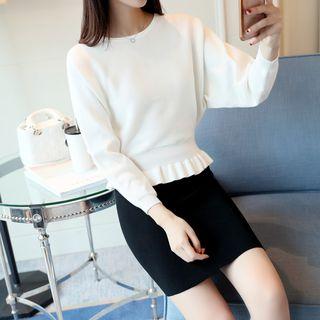 Set: Batwing-sleeve Sweater + Pencil Skirt