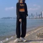 Set Of 3: Long-sleeve Top + Inner Top + Pants