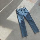 [cle.] Washed Straight Jeans
