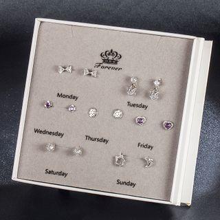 A Week Stud Earring ( Various Designs ) As Shown In Figure - One Size