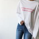 Round-neck Loose-fit Lettering T-shirt