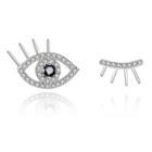 Non-matching Rhinestone Eye Earring 1 Pair - As Shown In Figure - One Size