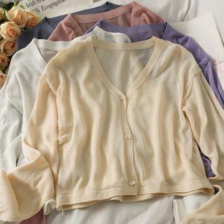 Loose-fit Sheer Knit Top In 6 Colors