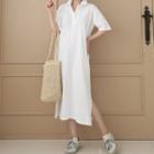 Short-sleeve Long Polo Dress