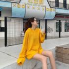 Set: Hooded Oversize Sweater + Knit Shorts