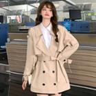 Long-sleeve Double-breasted Short Trench Coat / Long Trench Coat
