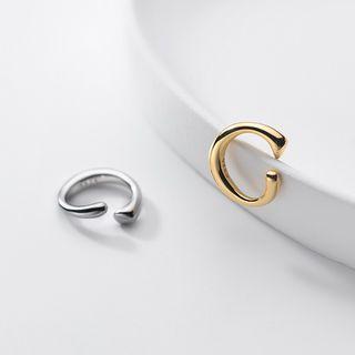 Polished Sterling Silver Cuff Earring
