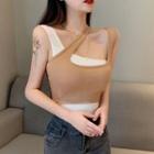 Inset Color-block Halter Tank Top