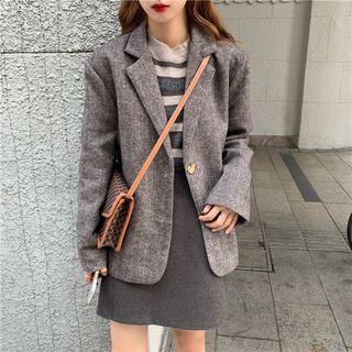 Wool Blazer / A-line Plain Skirt