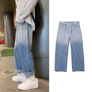 Ombre Straight Leg Jeans