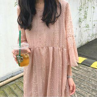 Lace Loose-fit Short-sleeve Dress + Sleeveless Dress