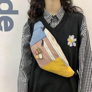 Paneled Canvas Belt Bag
