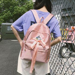Unicorn Applique Canvas Backpack