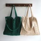 Cable-knit Tote Bag