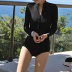 Long-sleeve Zip-up Swim Suit