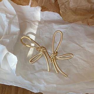 Knot Alloy Earring 1 Pair - Silver - One Size