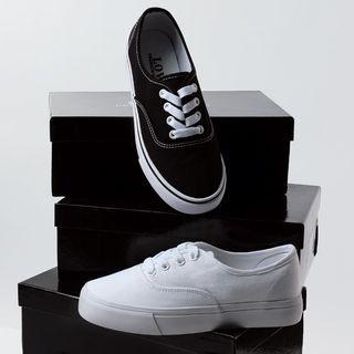 [lovb] Oval-toe Canvas Sneakers
