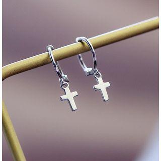 Cross Earring 1 Pc - As Shown In Figure - One Size