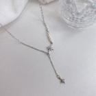 Star Pendant Faux Pearl Alloy Necklace White - One Size