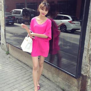 Elbow-sleeve Beaded Top