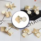 Rhinestone Faux Pearl Square Hair Clip 100-952 - Chocolate - One Size