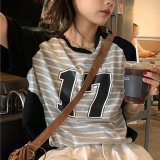 Short-sleeve Raglan T-shirt Black - One Size
