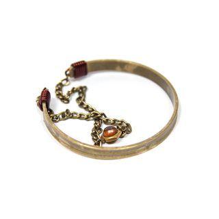 Steampunk Chain Bangle Bronze - One Size