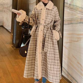 Fluffy Collar Long Coat Jacket