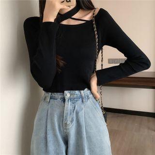 Cross Strap Knit Crop Top