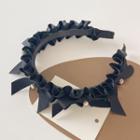Rhinestone Ribbon Headband Black - One Size