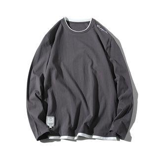 Mock Two-piece Crew Neck T-shirt