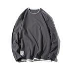 Mock Two-piece Crew Neck T-shirt