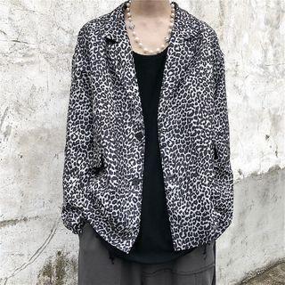 Long Sleeve Leopard Blazer