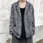 Long Sleeve Leopard Blazer