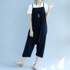 Plain Spaghetti Strap Pinafore Jumpsuit