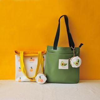 Faux Leather Printed Tote Bag (various Designs)