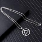 Stainless Steel Geometric Pendant Necklace As Shown In Figure - One Size