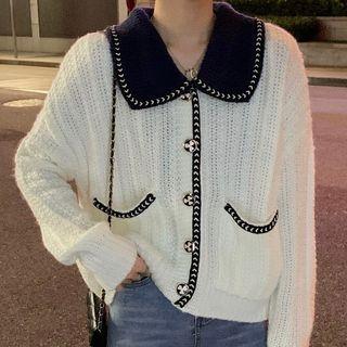 Lapel Long-sleeve Cardigan