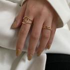 Set Of 2: Ring Set Of 2 - Gold - One Size