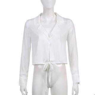 Satin Cropped Shirt