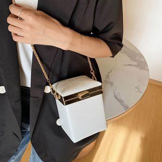 Croc Grain Box Crossbody Bag