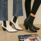 Chunky-heel Pointy Chelsea Boots